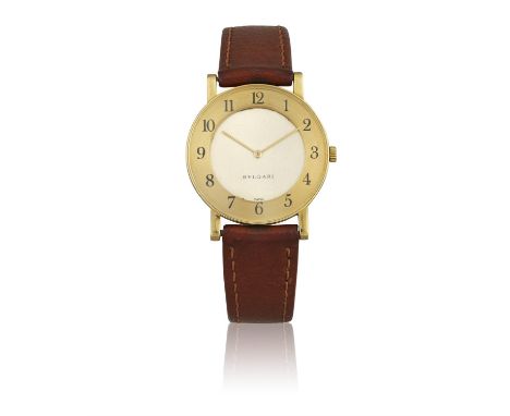 BULGARI BY GERALD GENTAREF 6960, ROMA, 18K YELLOW GOLDA rare and fine 18K yellow gold manual-winding wristwatchYear : C. 1975