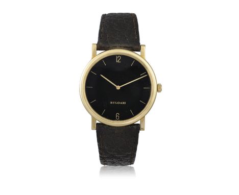 BULGARI BY GERALD GENTA REF 8089, ROMA, 18K YELLOW GOLD A rare and fine 18K yellow gold self-winding wristwatch. Year : C. 19