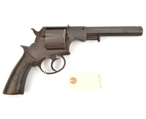 A .442” CF 6 shot revolver,  6” barrel, marked on top “London”, chequered wood grips. Basically GWO &amp; C (worn overall, tr