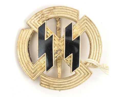 A Third Reich SS proficiency award,  in silver with enamel swastika. GC Plate 1                          