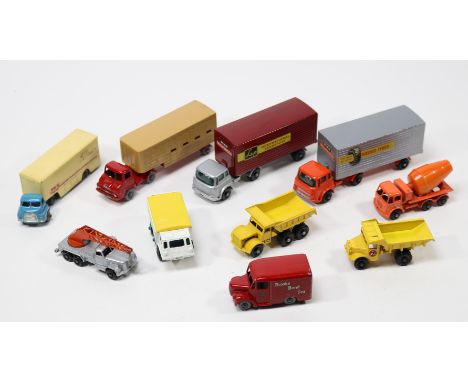 10 Matchbox Series. M-2 Bedford Davies Tyres truck. M2-a Bedford Wall's Ice Cream Truck. M2-b Bedford Lep International Trans