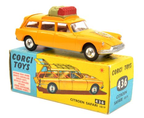 Corgi Toys Citroen Safari ID19 (436). Wild Life Preservation example In deep yellow with light brown interior with driver and