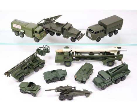 10 Dinky Military. Corporal Missile Erector Vehicle, with missile. Missile Servicing Platform Vehicle. Ferret Scout Car, Armo