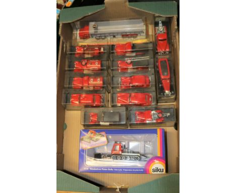 54 diecast vehicles by Matchbox, Corgi, Siku, Maisto, etc. Including; Leyland Tiger coach. Charrington's set. Corgi Model Col