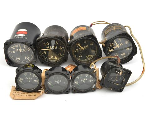 Aircraft instruments dating from the 1950s and 1960s, comprising seven Mk 18 Cabin Altimeters, in their original  boxes, most