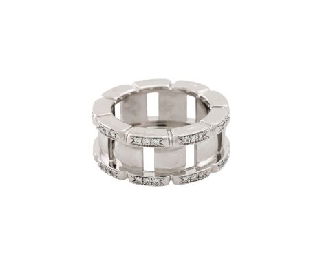 PATEK PHILIPPE Ring "Twenty4" mit 54 Brillanten zus. ca. 0,47 ct, gute Farbe und Reinheit, WG 18K, 17 g, RW: 54,5, NP: 7.750 