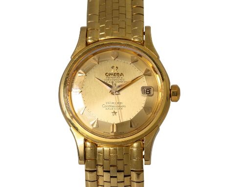 OMEGA Vintage Constellation Pie-Pan Calendar Chronometer Herrenuhr, Ref. 2943-2954SC. "TÜRLER" doppelt signiert. Aus 1959. Ge