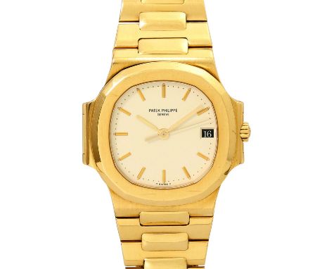 PATEK PHILIPPE Vintage Nautilus, Ref. 3800/1J-001. Armbanduhr. Gold 18K. Automatic-Werk, Kaliber 330SC. Serien Nr. 2853888. G