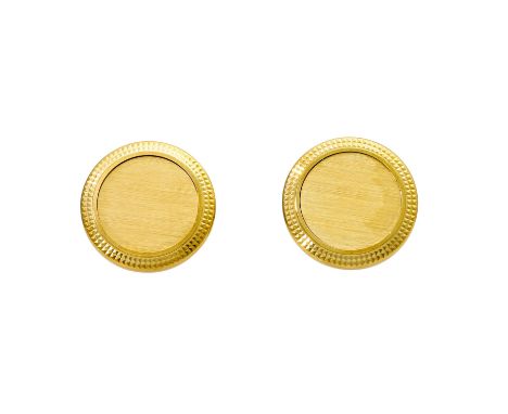 PATEK PHILIPPE Manschettenknöpfe "Clous de Paris". Gold 18K. Guter Zustand, Gebrauchsspuren. | PATEK PHILIPPE cufflinks "Clou