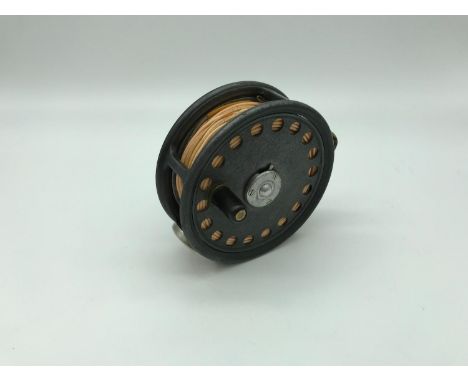 Vintage Hardy St George 3 3/8 fly reel with line. 