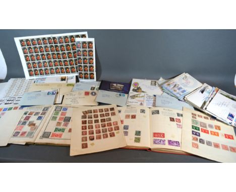 A Stamp Collection within albums and stock sheets to include Penny Reds together with a collection of first day covers 