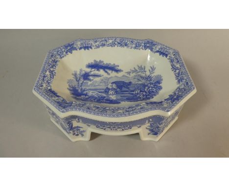 A Spode Blue and White Signature Collection Aesop Fables Dog Bowl, 27cm Wide 