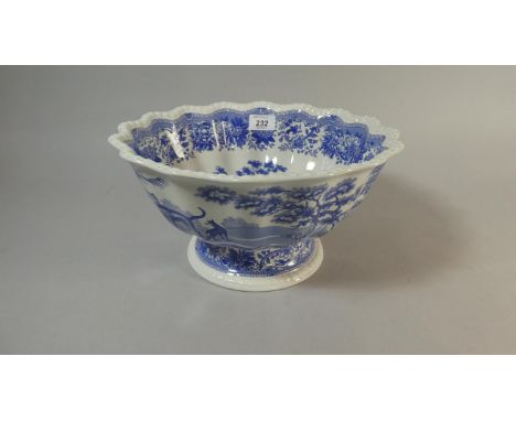 A Spode Blue and White Signature Collection Bowl, Aesop's Fables No.114/500, 30cm Diameter 