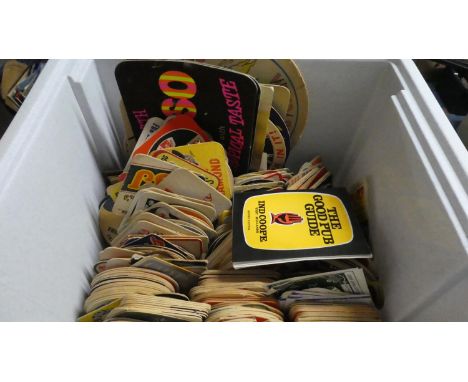 A Large Collection of Vintage Beer Mats 