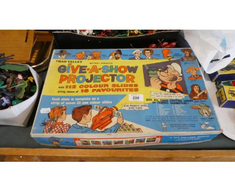 A Chad Valley Battery Operated Give a Show Projector Complete with Slides 