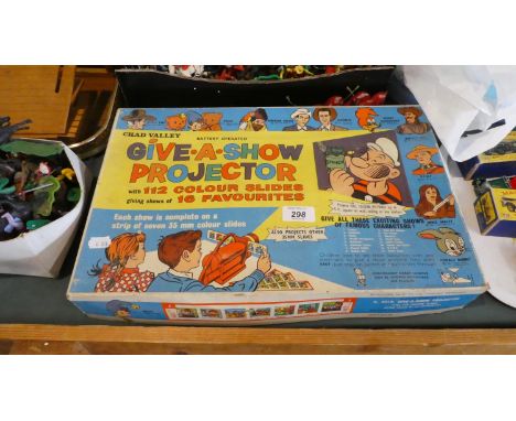 A Chad Valley Battery Operated Give a Show Projector Complete with Slides 