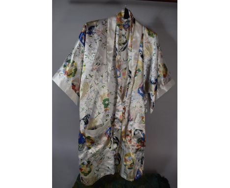 A Vintage Silk Robe and Scarf 