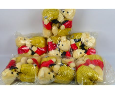Grove - A bagged collection of 14 Rupert the Bear soft toys. Each bag contains two soft Rupert the Bear toys in a sitting pos