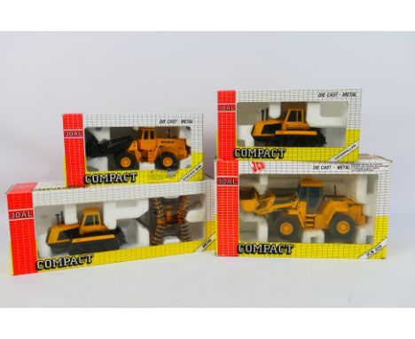 Joal - Four boxed 1:35 scale construction diecast model vehicles from Joal. Lot consists of #227 Volvo BM L160 Loader; #253 C
