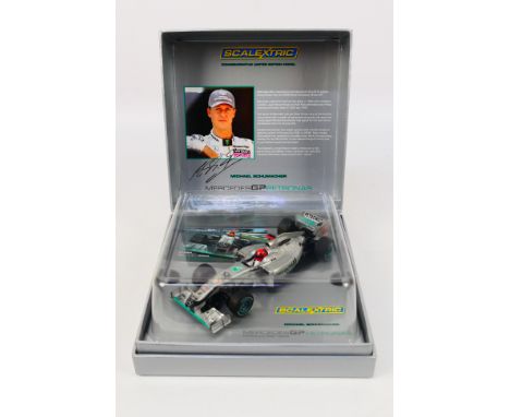 Scalextric - A boxed Scalextric Commemorative Limited Edition C3148A 'Michael Schumacher Mercedes GP Petronas' slot car. The 