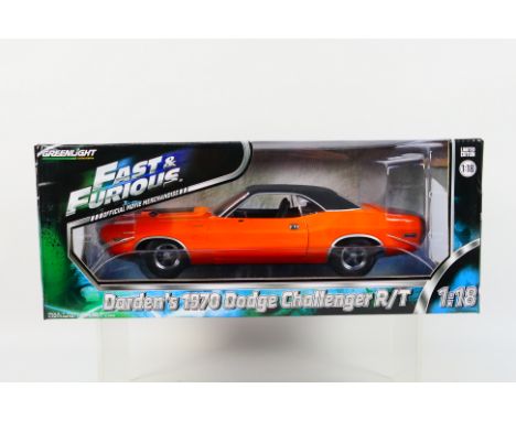 Greenlight - Fast & Furious - A boxed limited edition 1:18 scale Darden's 1970 Dodge Challenger R/T # 12947. This model has b