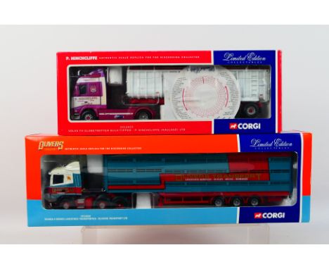 Corgi - Two boxed Corgi Limited Edition diecast model trucks. Lot consists of Corgi #12222 Scania 4 Series Livestock Transpor