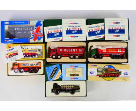 Corgi - A group of limited edition truck models including Guy Invincible tanker in Regent livery # CC11702, Foden S21 in Hove