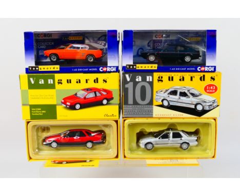 Corgi Vanguards - 4 x Ford models, MkI Capri GT XLR Special # VA13300, Capri MkIII 280 # VA10813, Sierra Sapphire Cosworth 4x