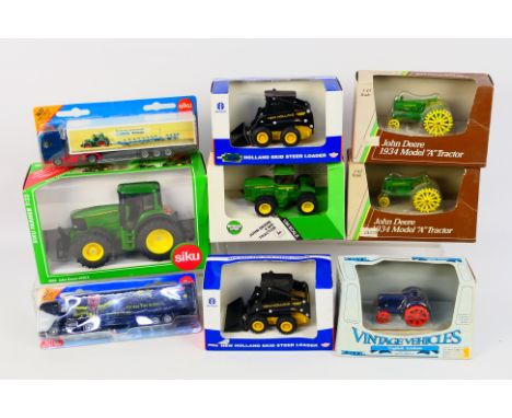 Ertl - Siu - A boxed / carded collection of diecast farm and commercial vehicles in various scales. Lot includes Siku #3252 J