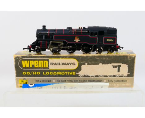 Wrenn - Model Railways - A OO/HO W2218A Class 4MT Standard 2-6-4T 80064 in BR lined black. Item appears in very good-excellen