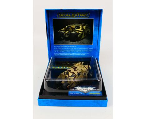 Scalextric - A boxed Scalextric Limited Edition C3333A  'The Dark Knight Rises - The Tumbler' slot car. The model comes with 