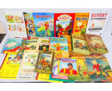 Rupert the Bear - A collection of Rupert the Bear themed books, ephemera and collectibles. Lot includes The Monster Rupert (1
