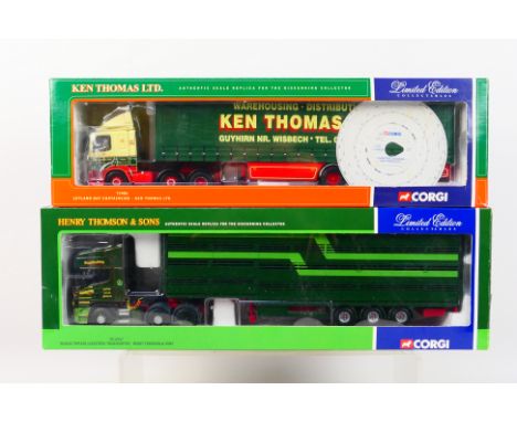Corgi - Two boxed Corgi Limited Edition diecast model trucks. Lot consists of Corgi CC12917 Scania Topline Livestock Transpor