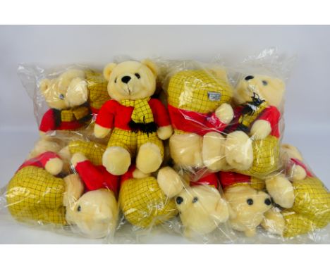 Grove - A mainly bagged collection of 15 Rupert the Bear soft toys. Majority of bags contain two soft Rupert the Bear toys in