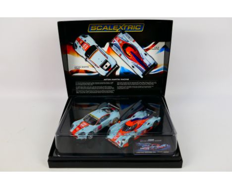 Scalextric - A boxed Scalextric Limited Edition C3055A 'Aston Martin Racing' slot car set. The two car set comes with certifi