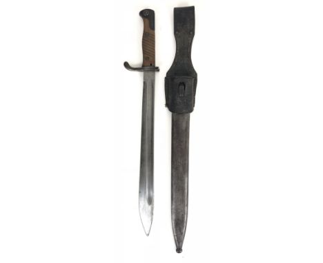 WW1 1915 Imperial German Model 1898/05 Butcher Bayonet by Simscn &amp; Co  A good example, single edged blade widening to the