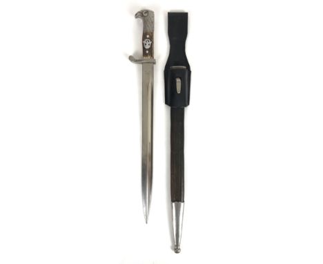 German Third Reich Police Bayonet by Alexander Coppel GmbH (Alcoso), Solingen.  Good scarce 33 cm blade example with eagleâ€™