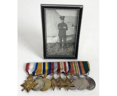 WW1 / WW2 Army Service Corps / Staffordshire Yeomanry Medal Group. Awarded to RSM John Henry Hill during the Great War served