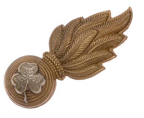 Royal Irish Fusiliers Reserve Regiment Boer War cap grenade badge c. 1900-01.  Good scarce die-stamped brass flaming grenade;