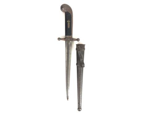 Italian Blackshirts poignard or dagger.  A rare example of the MVSN Model 1925 with tapering cruciform blade carried by Musso