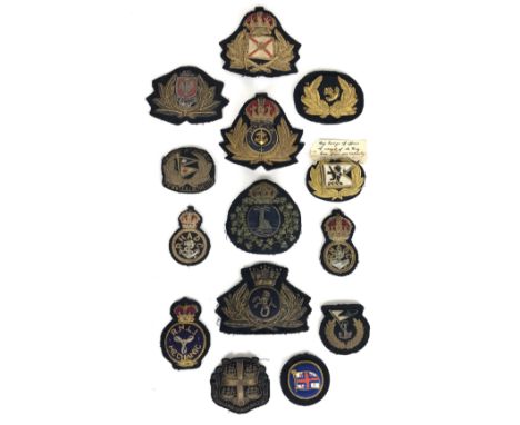 14 Nautical Themed Badges Including RNLI ... Royal Fleet Auxiliary ... Northern Lights unusual bullion example ... Merchant N