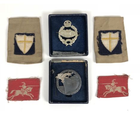 German Third Reich WW2 Kriegsmarine Blockade Runners breast badge and stick pin miniature.  Good scarce die-cast example. Cir
