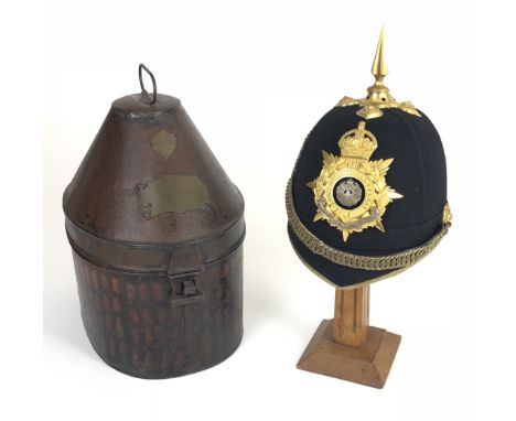 10th (Hackney) Bn. London Regiment attributed Officer's helmet c. 1912-14. An extremely fine and rare short lived example, by