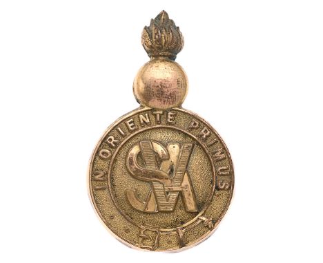 Singapore Volunteer Artillery pre 1915 cap badge. Good scarce British made die-stamped circular strap IN ORIENTE PRIMUS surmo
