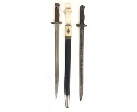 The Buffs, East Kent Regiment 1907 Pattern Bayonet.  A good regimentally stamped example of the 1907 pattern bayonet. The bla