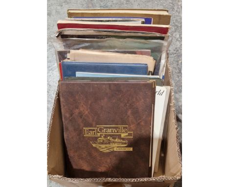 Quantity of scrapbooks&nbsp;and newspaper cuttings&nbsp;relating to the QEII and a faux leather stationery folder&nbsp;from t