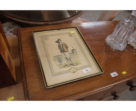 A continental coloured print 