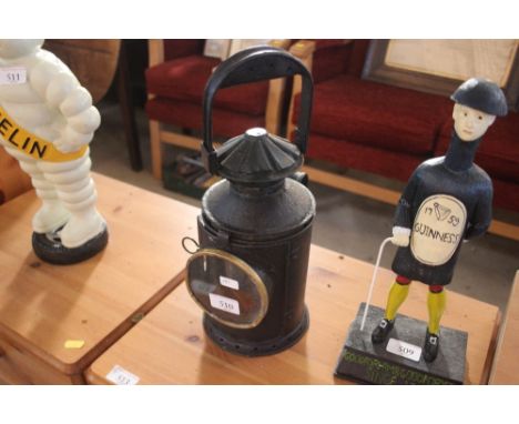 A railway style signal lamp