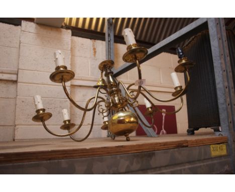 A brass Dutch style chandelier 