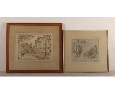 Charlotte Halliday (1935-1989), Cornwall Terrace, 22 x 29.5cm, together with another by the same hand, Hamilton Terrace, 21 x